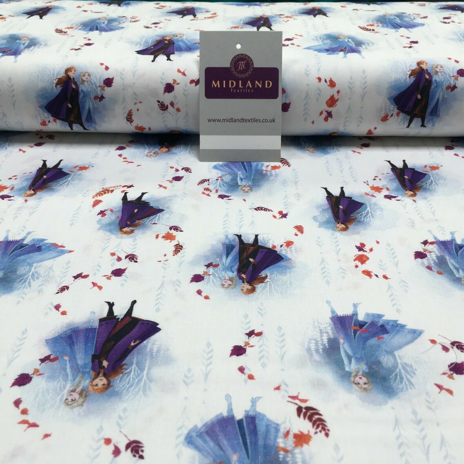 White Frozen Licensed Digital Printed 100% Cotton Fabric MH1453-2 Mtex