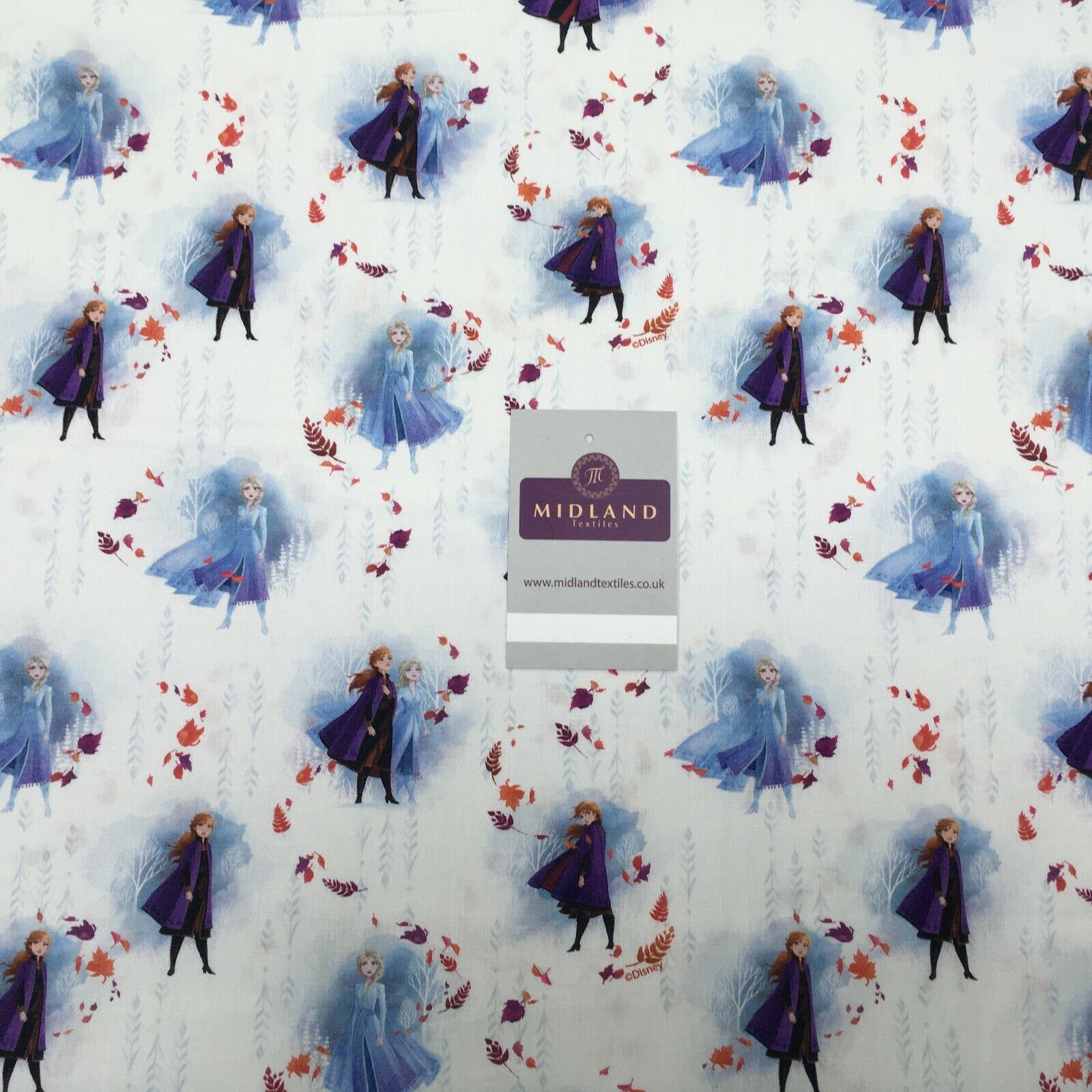 White Frozen Licensed Digital Printed 100% Cotton Fabric MH1453-2 Mtex