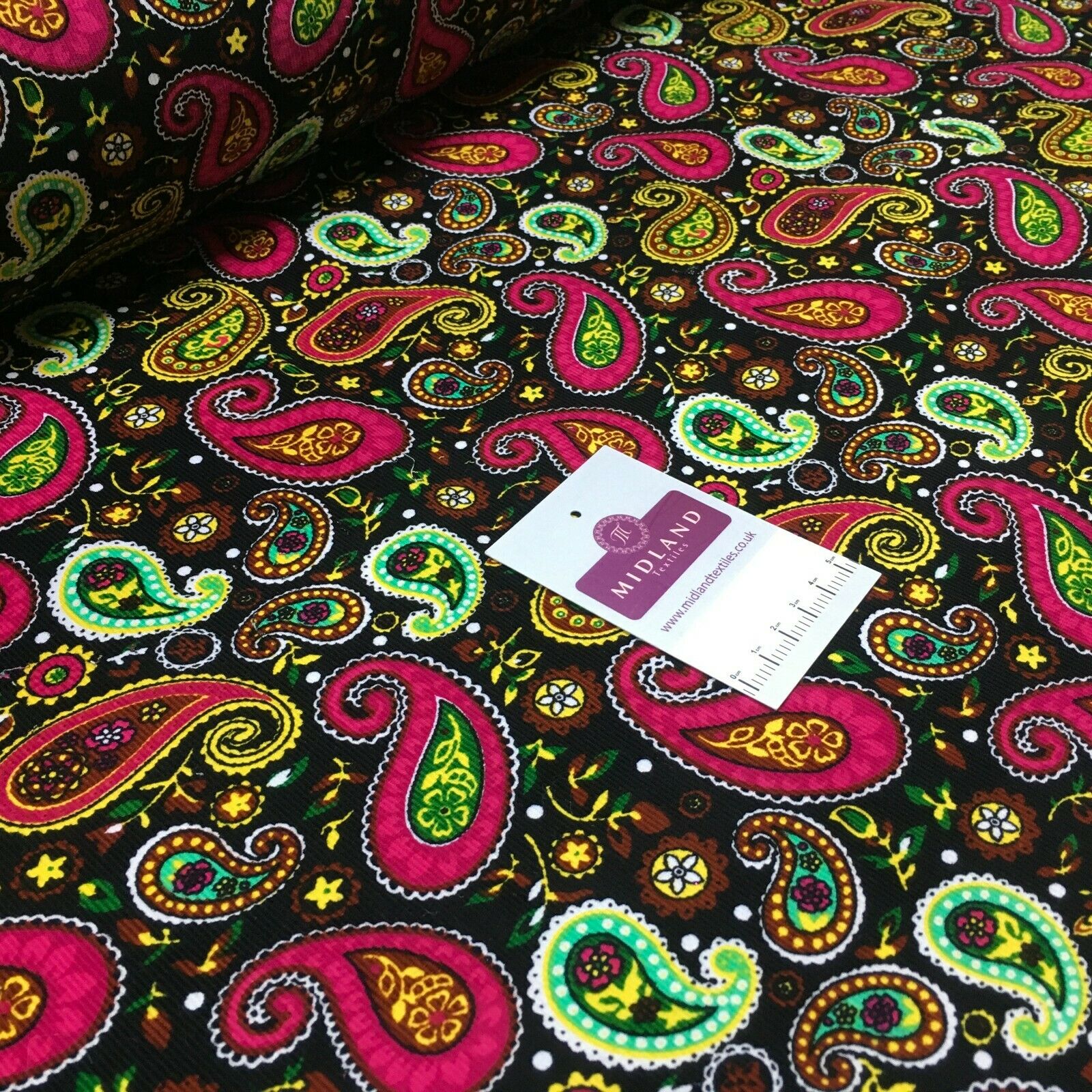 Paisley printed corduroy dress Fabric MH1489