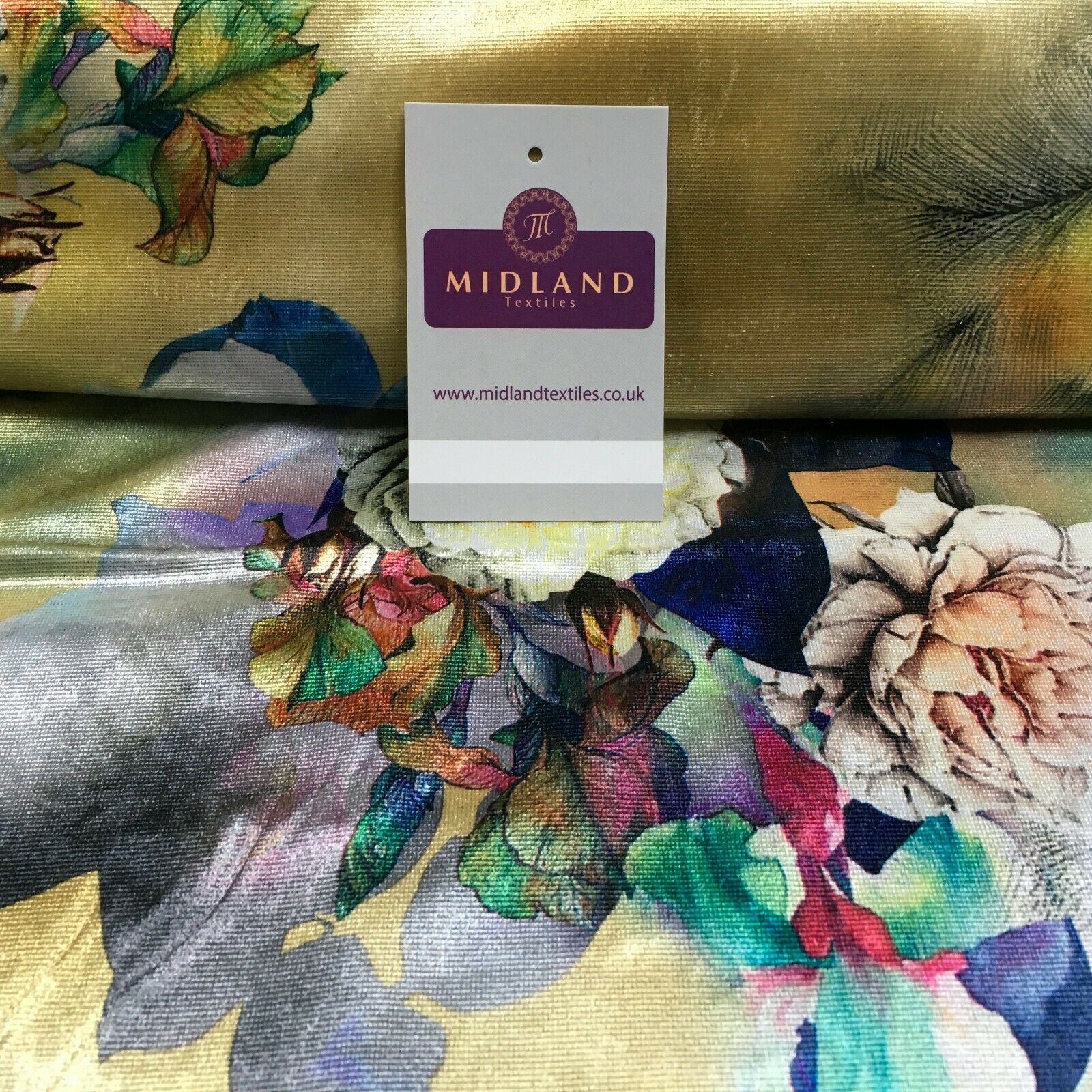 Floral Digital Printed Velvet Velour Dress Fabric 150cm MA1334
