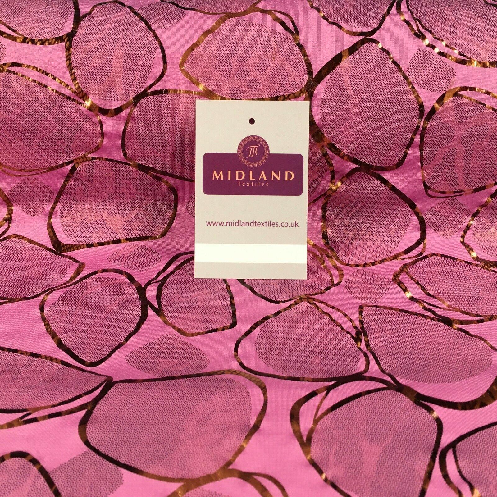 China Rose Reptile Skin Spandex Jersey Foil Stretch Dress Fabric 150cm MU1306