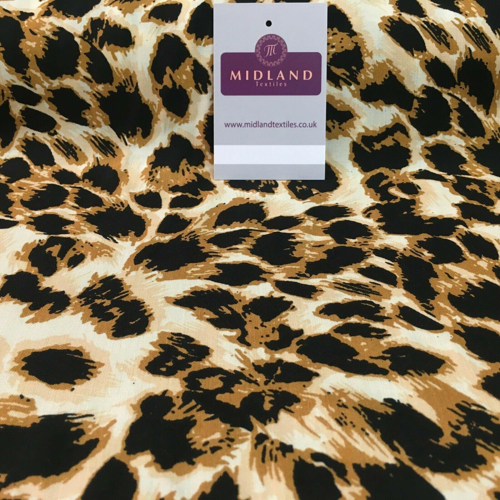 Animal Printed Viscose Poplin Rayon Dress Fabric 143 cm Wide MA1173 Mtex