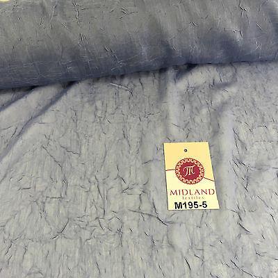Crushed Crinkled Lightweight Chiffon dress and scarf Fabric 58' M195 Mtex