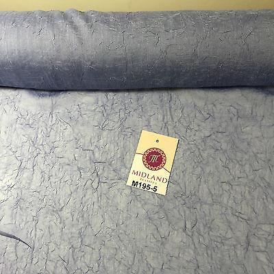 Crushed Crinkled Lightweight Chiffon dress and scarf Fabric 58' M195 Mtex