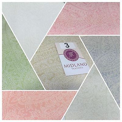 Floral Paisley Pastel white lacquer Print Fabric 100% Cotton 44' Wide  M527 Mtex