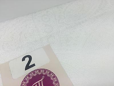 Floral Paisley Pastel white lacquer Print Fabric 100% Cotton 44' Wide  M527 Mtex