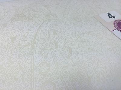 Floral Paisley Pastel white lacquer Print Fabric 100% Cotton 44" Wide  M527 Mtex