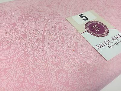 Floral Paisley Pastel white lacquer Print Fabric 100% Cotton 44' Wide  M527 Mtex