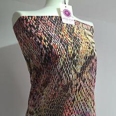 Animal Print Royal Micro Satin Fabric 58'  M145-23 Mtex