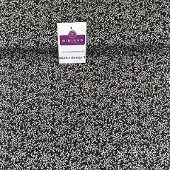 Black And White Floral Printed 100% Cotton Poplin Craft Fabric 45' M634