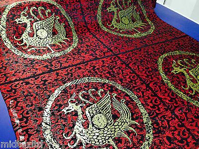 Chinese Fabric Dragon Brocade for Cushions 2 Panels - 55cm by 55cm.M48 Mtex