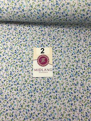 Floral Leaf and stem poly cotton print dress craft fabric 44' Wide M335 Mtex
