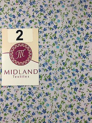 Floral Leaf and stem poly cotton print dress craft fabric 44' Wide M335 Mtex