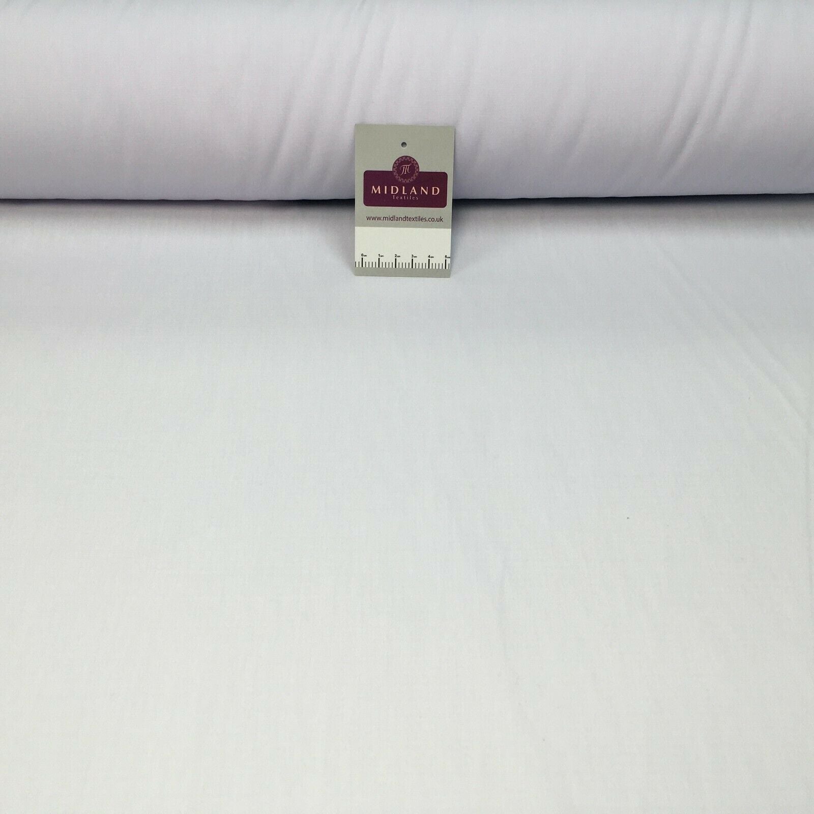 Plain White Poly Soft cotton 150cm wide Fabric M1457