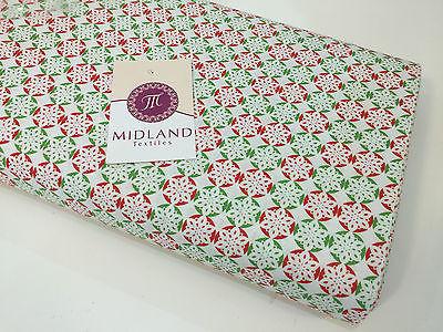 Green Christmas themed Characters 100% Cotton Patchwork & Crafting Fabric 45'