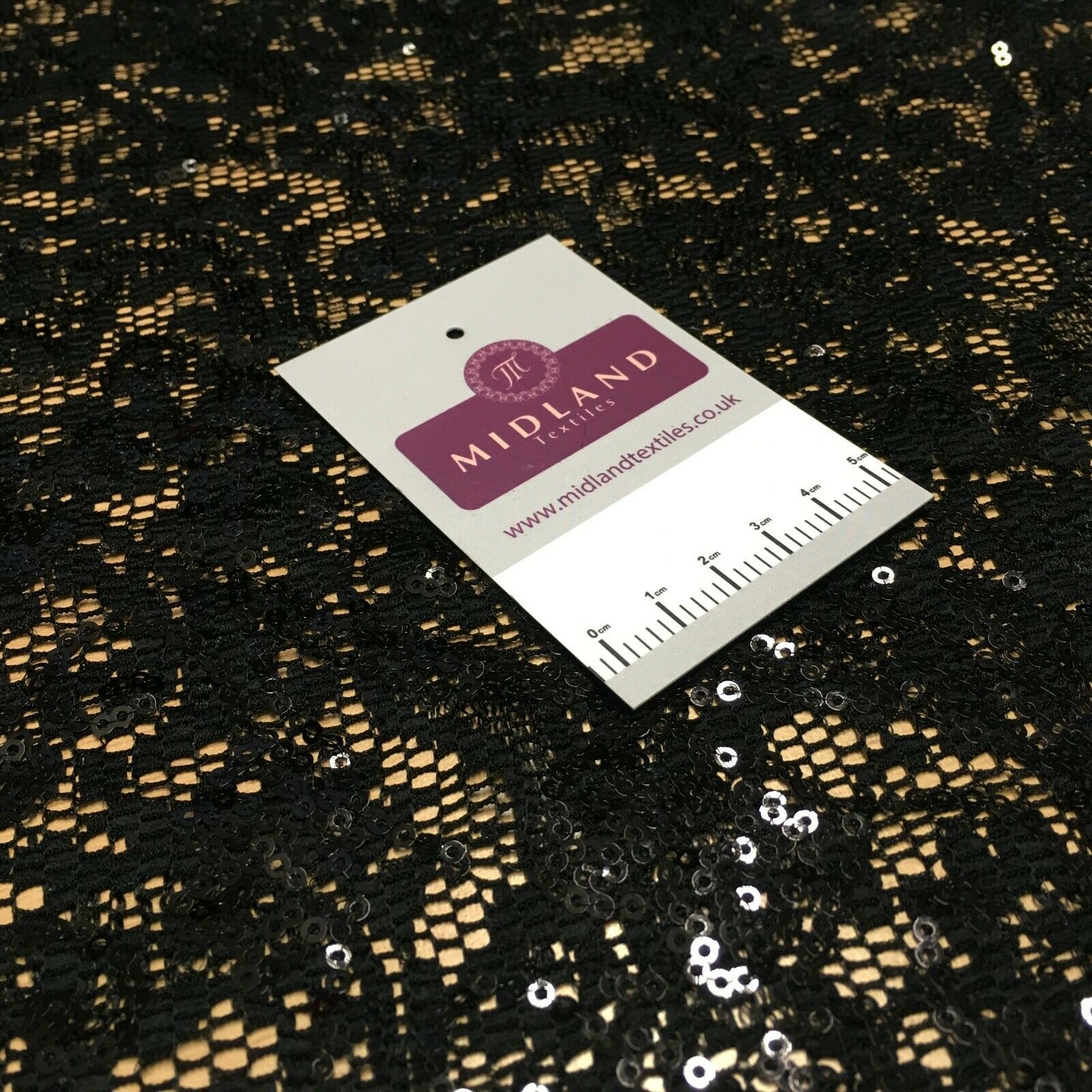 Black Sequin raschel lace dress fabric M1435 Mtex
