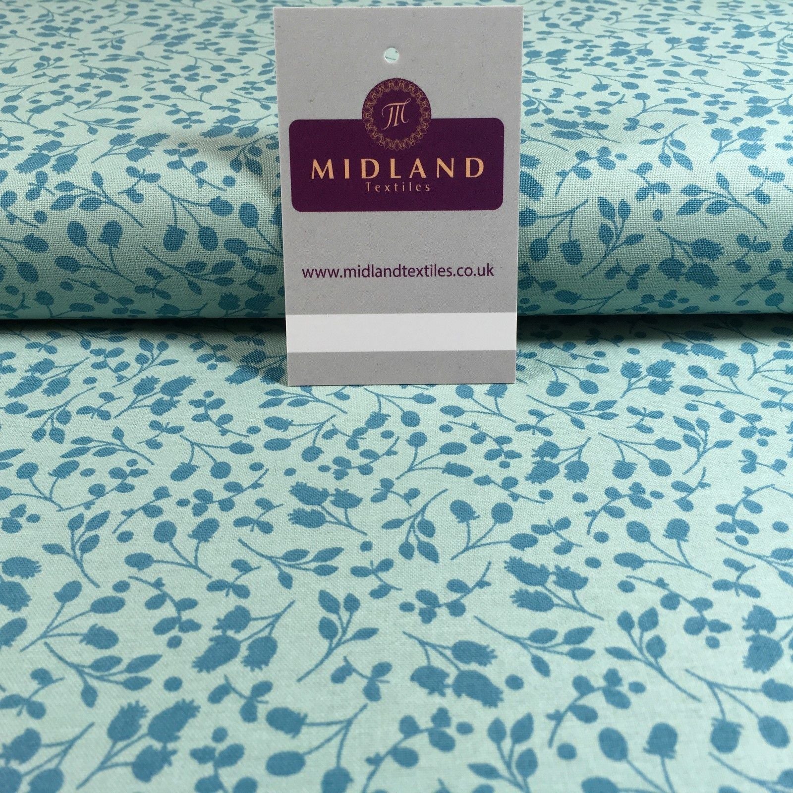 Floral 100% Cotton Poplin Mono printed fabric 44' M735 Mtex