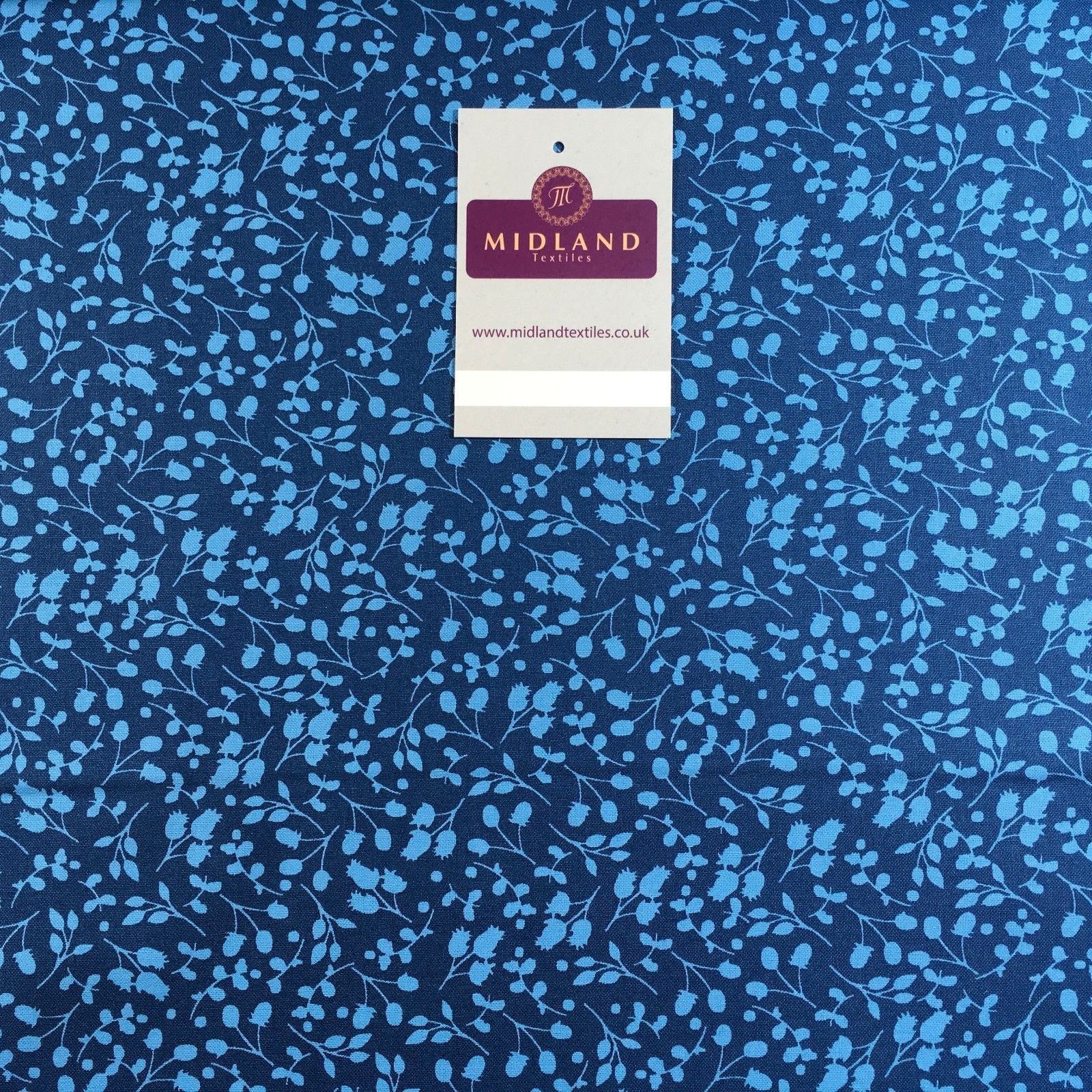 Floral 100% Cotton Poplin Mono printed fabric 44' M735 Mtex