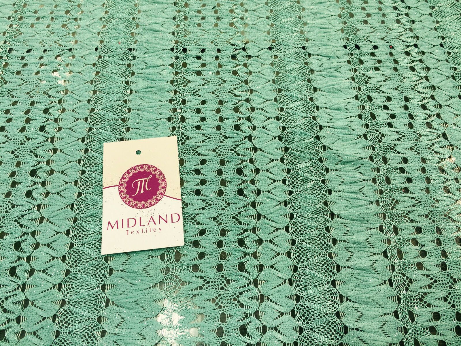 Glitter 3d crochet Lace 58' M186-1 & 2 Mtex