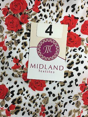 Floral poly cotton rose print dress craft fabric 44' Wide M354 Mtex