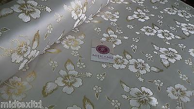 Floral Blossom Satin Brocade Dress Fabric 45' wide D2 M43 Mtex