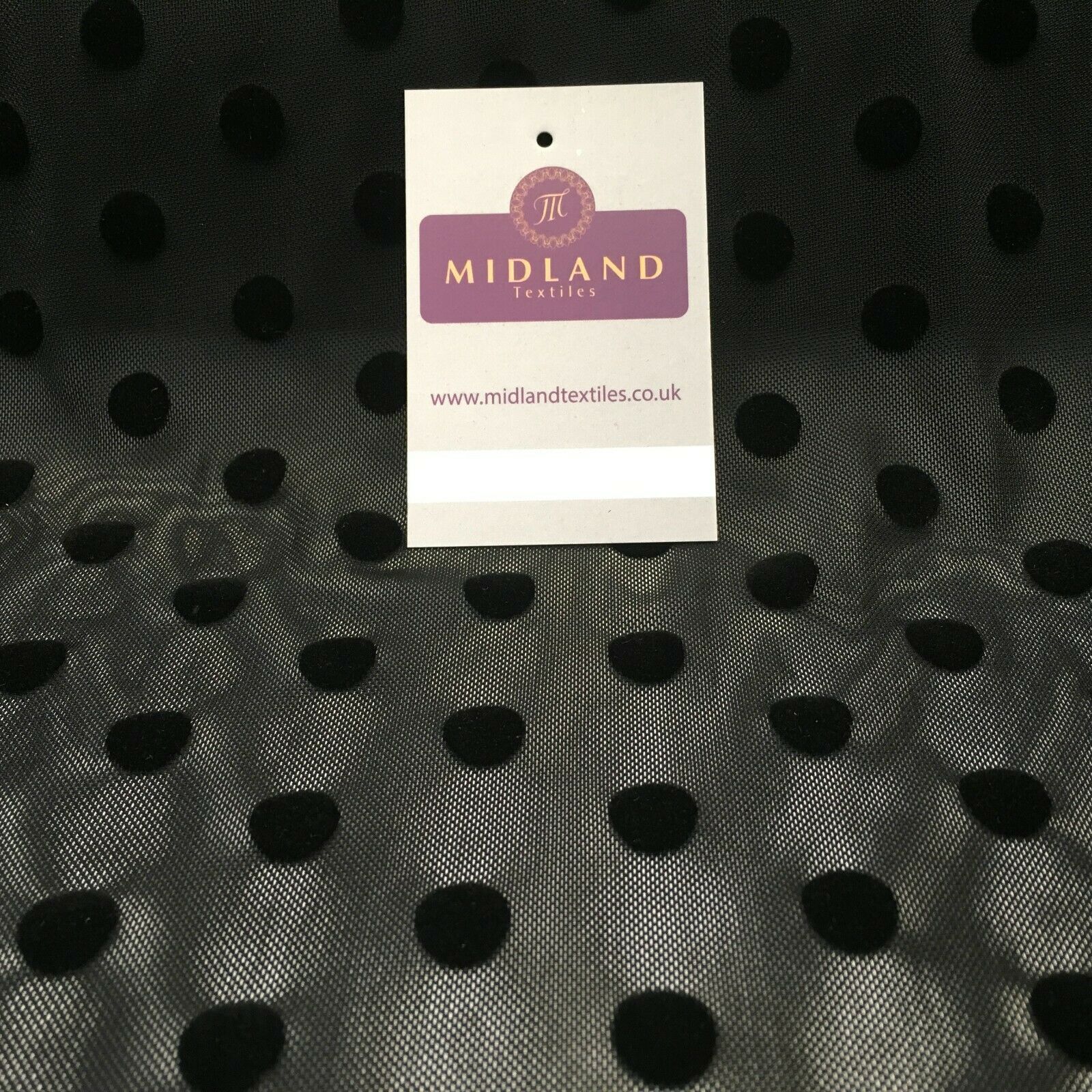 Flock 10mm Polka Dot Power Mesh Stretch Dress Fabric 139cm Wide M1148 Mtex