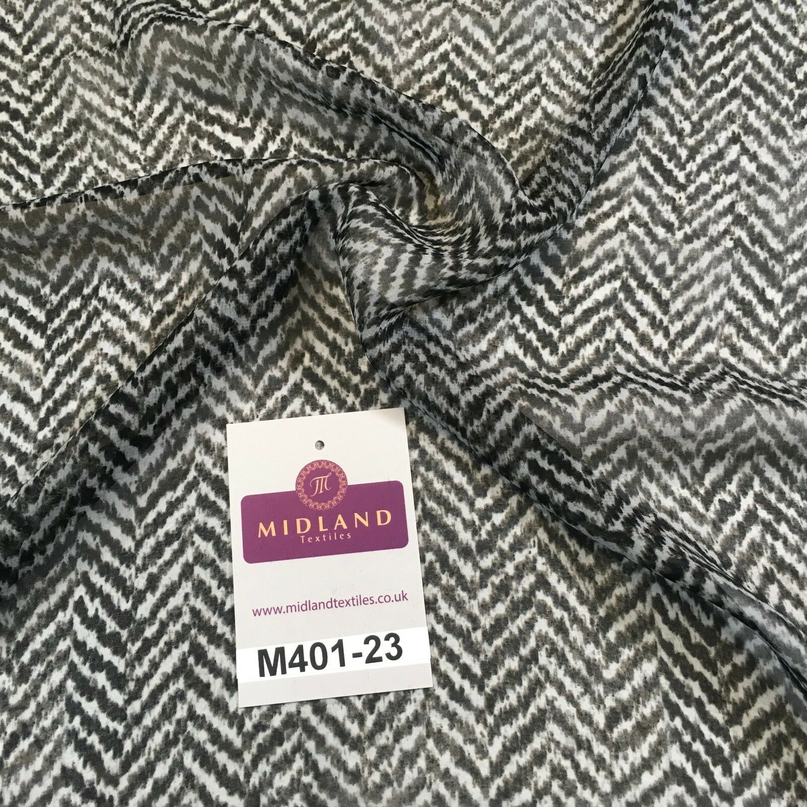 Grey and White Aztec Tribal LIght Printed Chiffon high street dress 58' M401-23