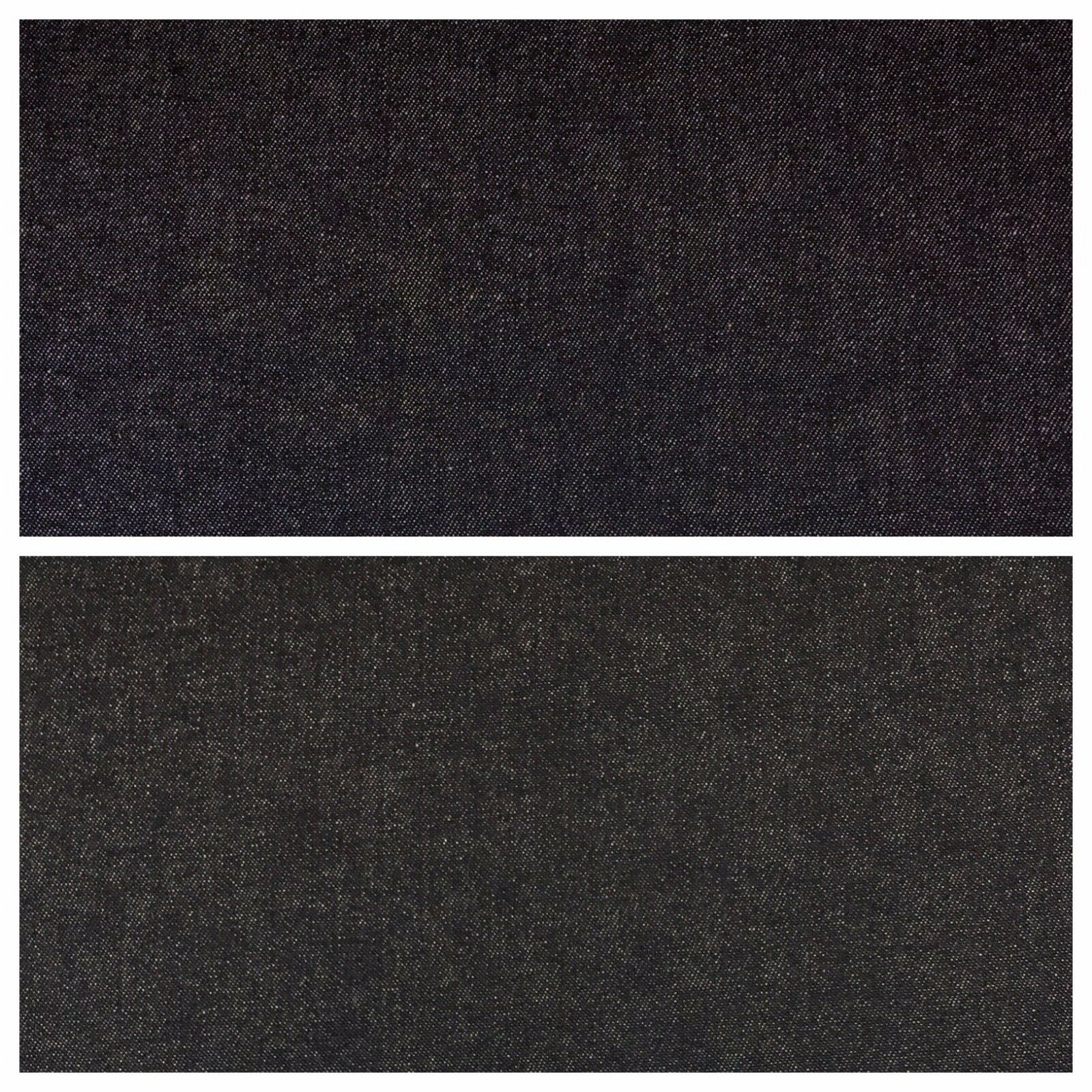 7.5oz Indigo-Black Denim Midweight 100% Cotton Fabric 58"Wide  M612 Mtex