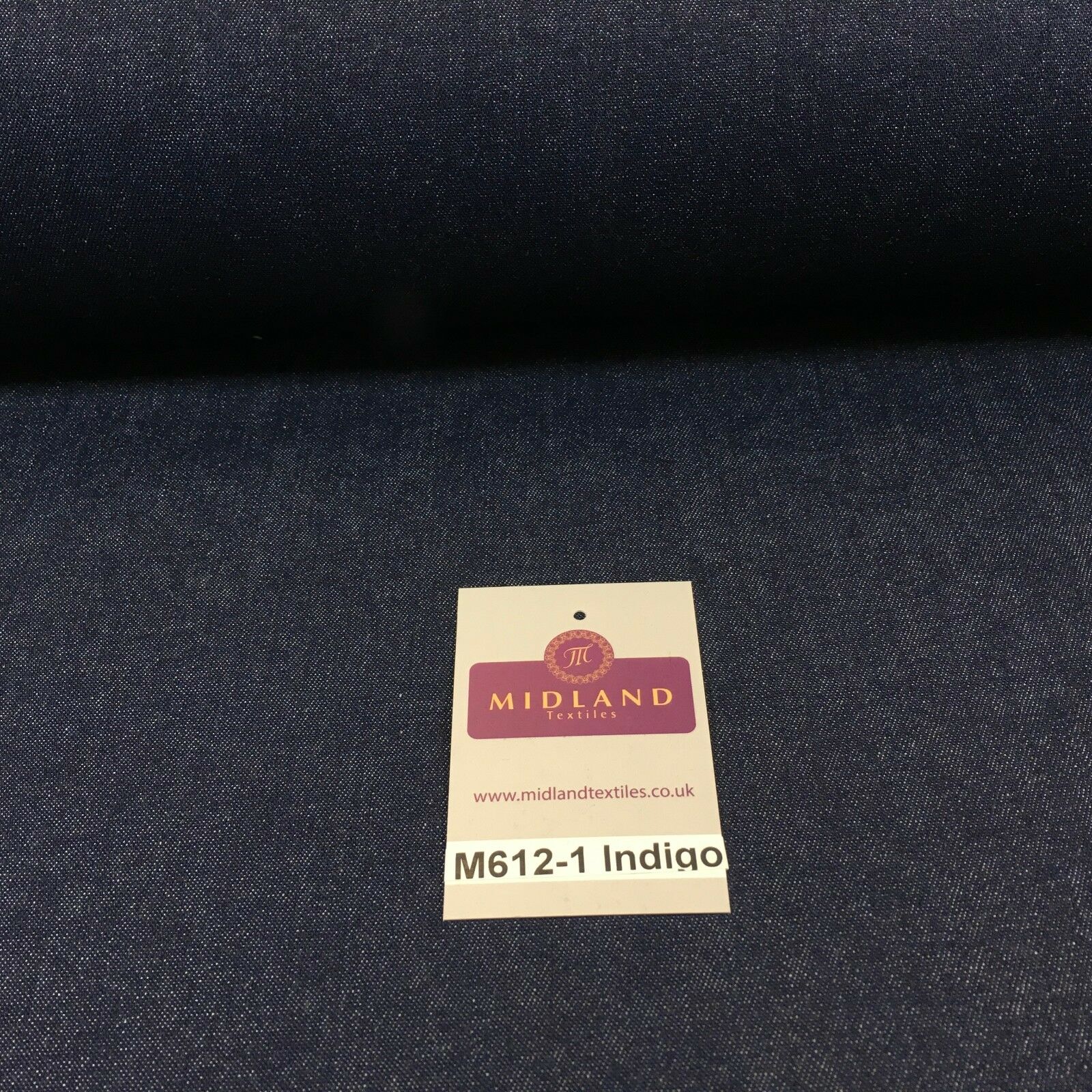 7.5oz Indigo-Black Denim Midweight 100% Cotton Fabric 58'Wide  M612 Mtex