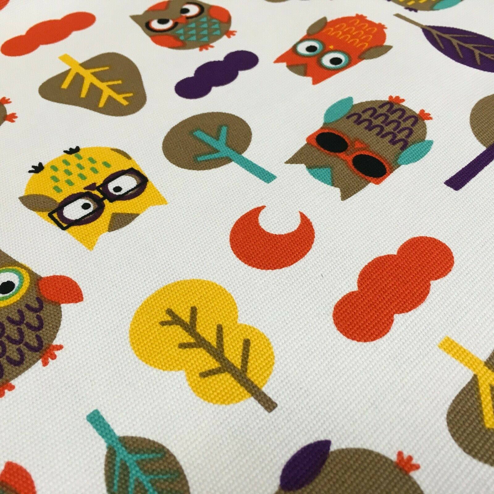 Forest Owl 100% Cotton Canvas Fabric 150 cm Wide MK856-24