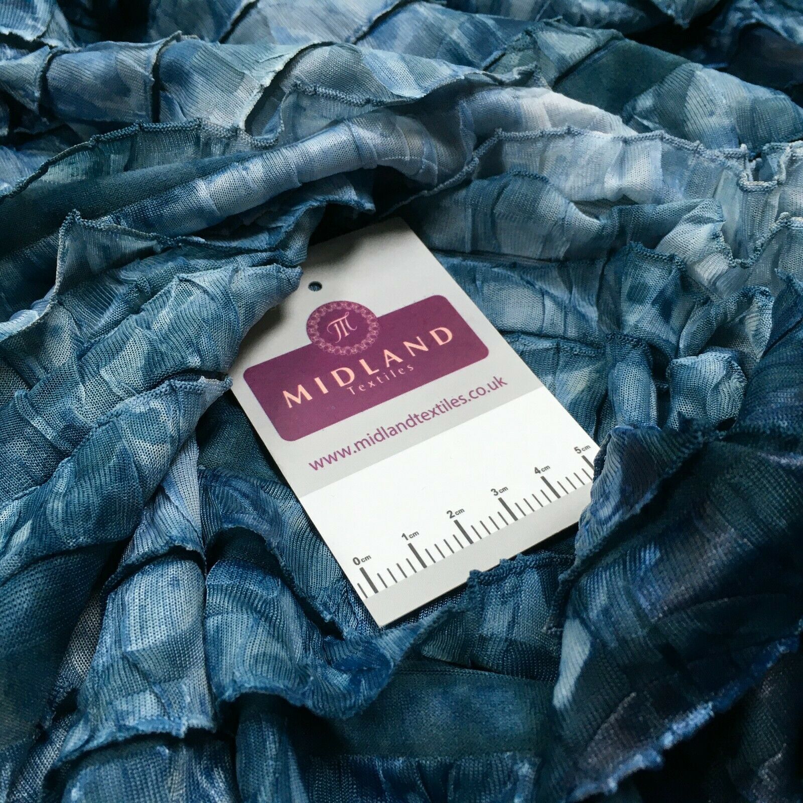 Tie dye Lightweight Pleated Ruffle Rara Frill Mesh Dress Fabric M1496 Mtex