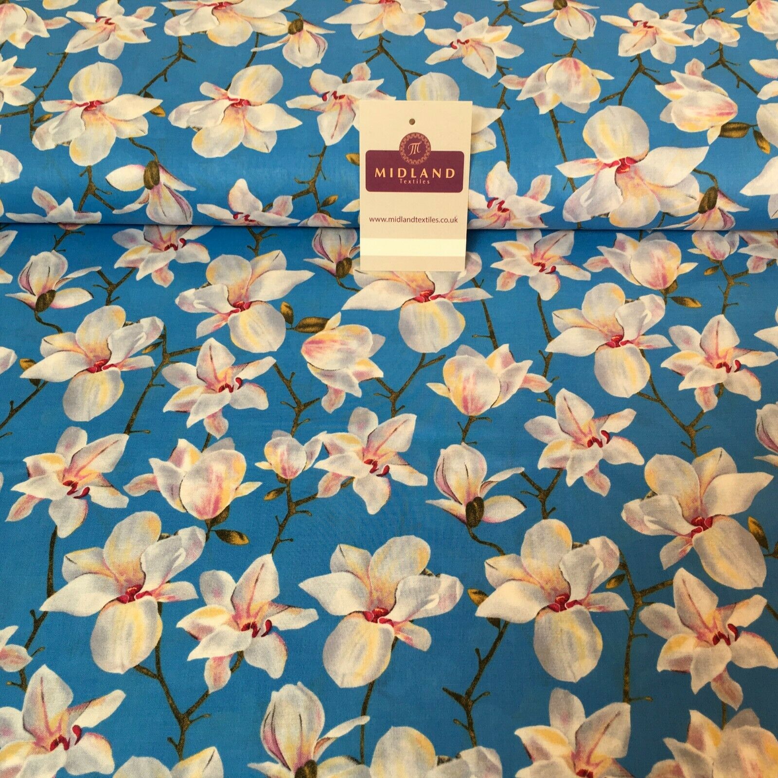 Floral Printed Cotton Lawn Dress Fabric 150cm MK1237 Mtex