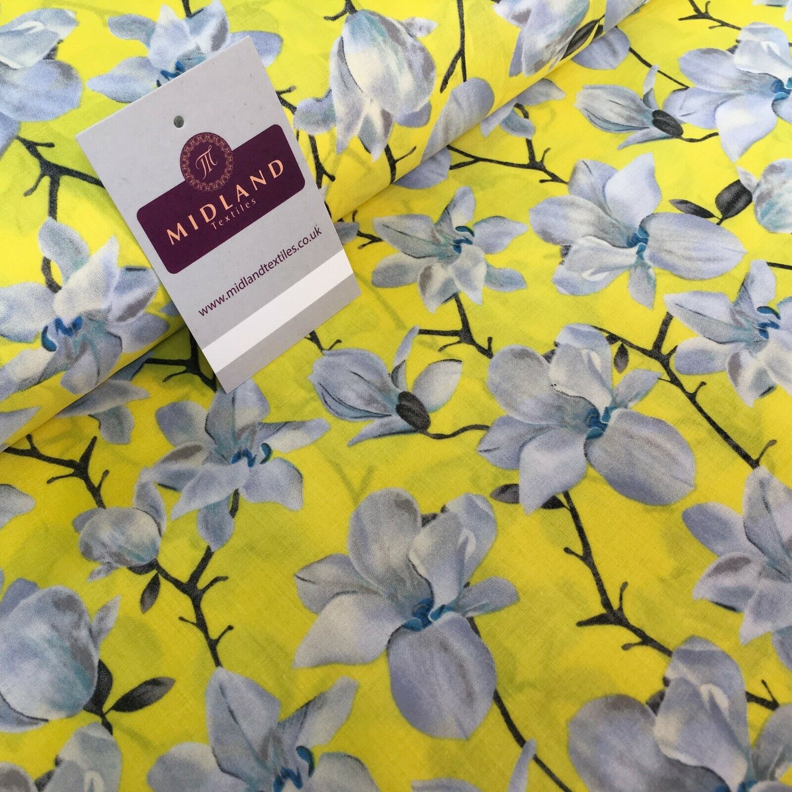 Floral Printed Cotton Lawn Dress Fabric 150cm MK1237 Mtex