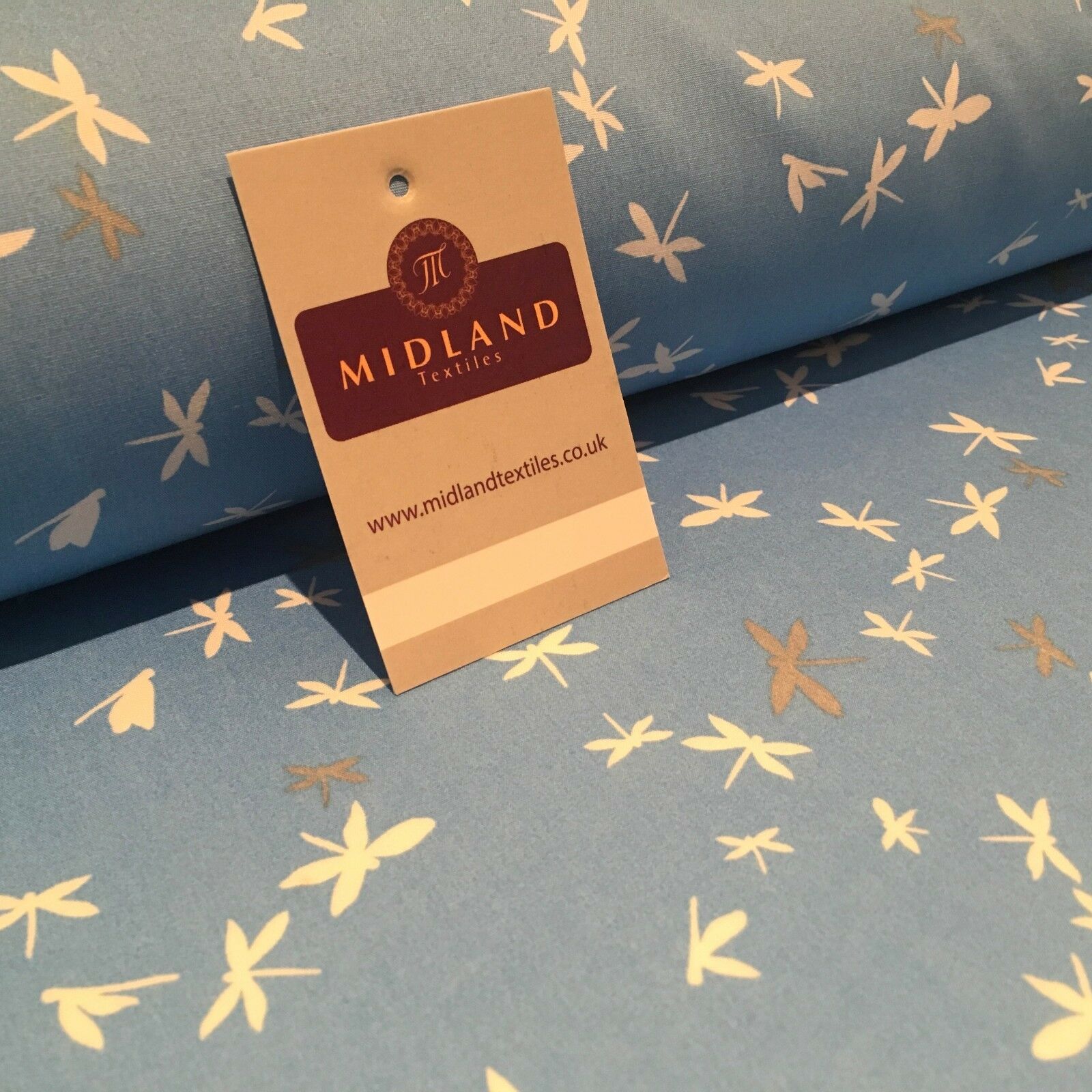 Dragonfly Silhouette 100% Cotton Printed Fabric 44' Wide M812 Mtex