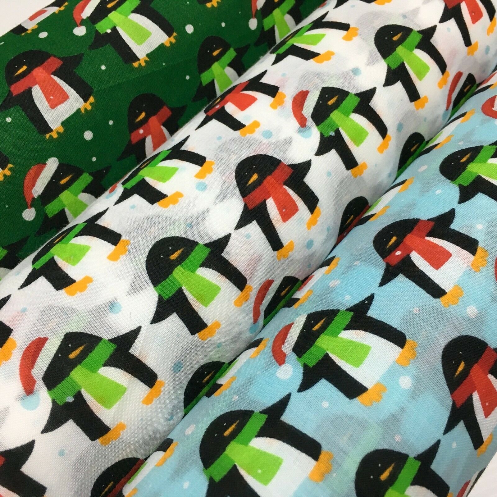 Christmas Penguin Xmas Printed cotton Fabric Craft Gifts 110 cm MD1289 Mtex