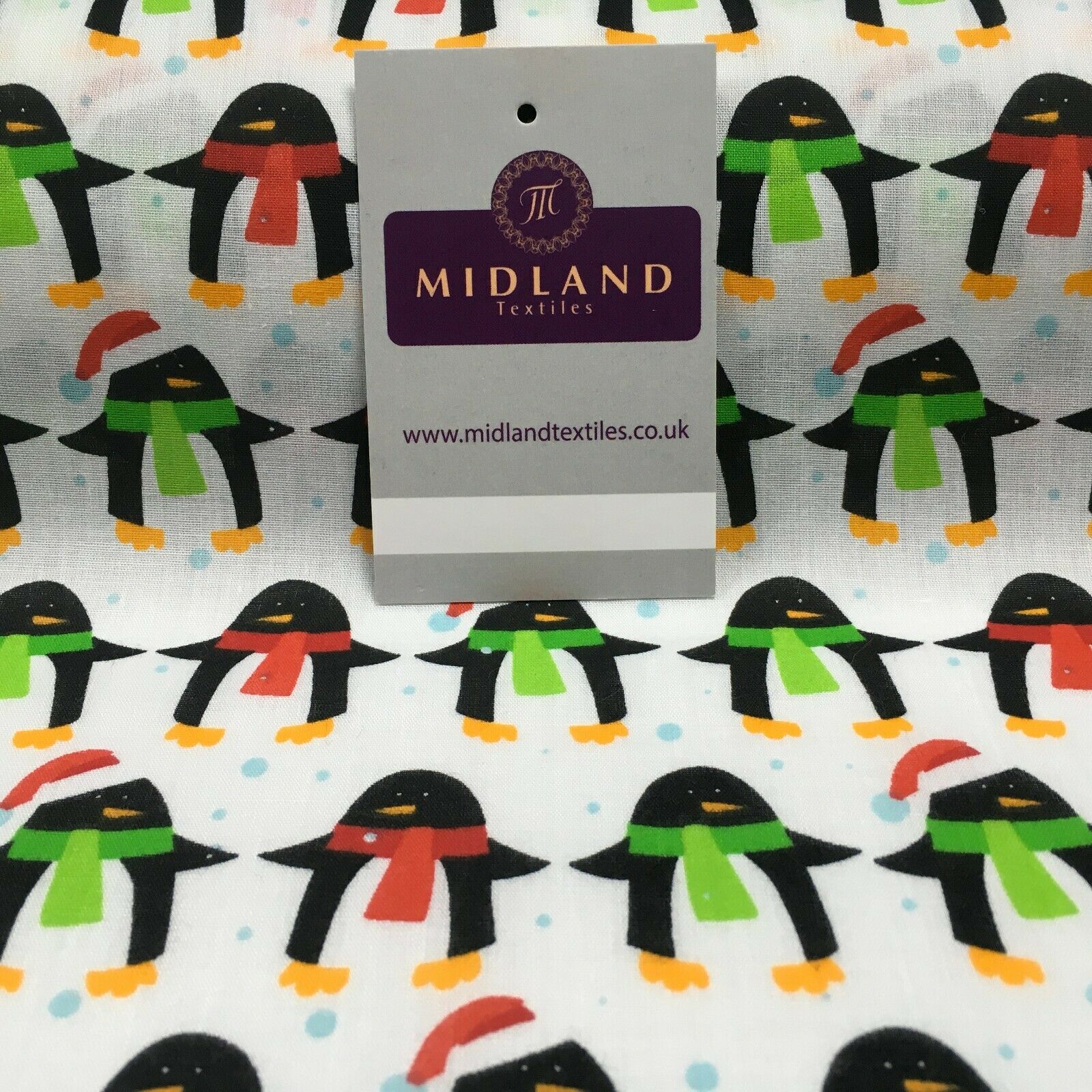 Christmas Penguin Xmas Printed cotton Fabric Craft Gifts 110 cm MD1289 Mtex