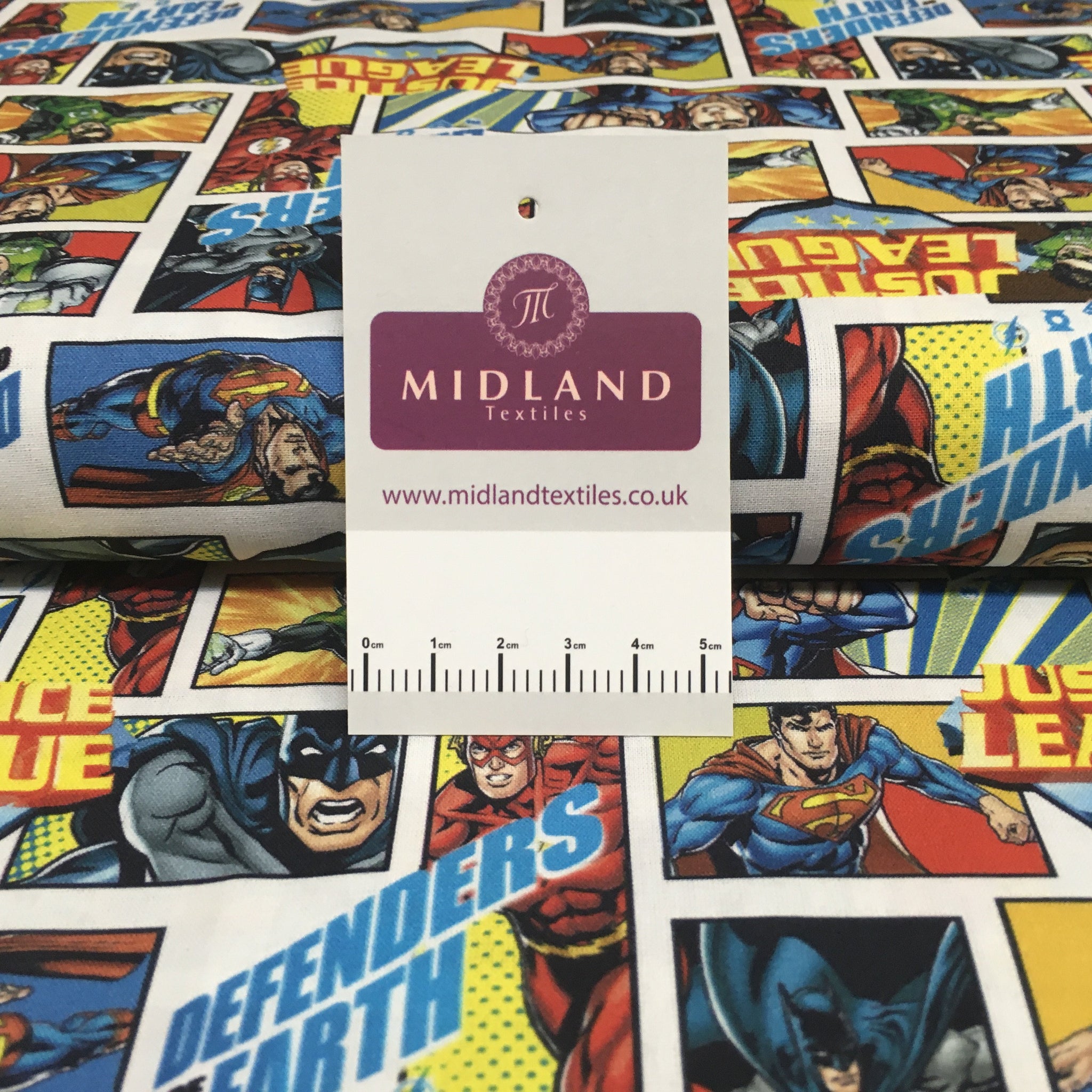 Comic Superheroes Cartoon Licensed Digital Printed 100% Cotton Fabric M1510 Mtex
