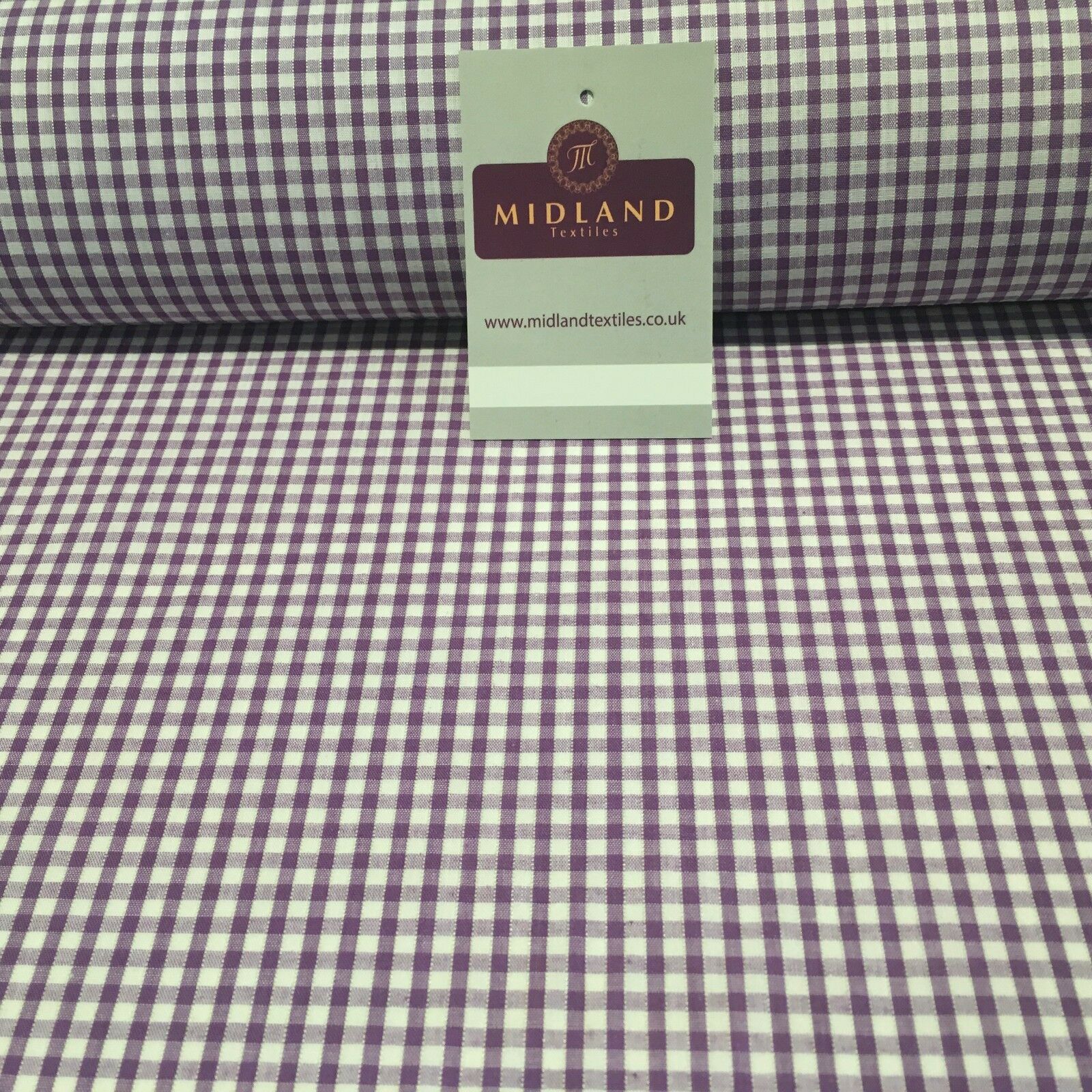 New 1/8" Gingham Polycotton Fabric  12 colours 44" wide Midtex M23 Mtex