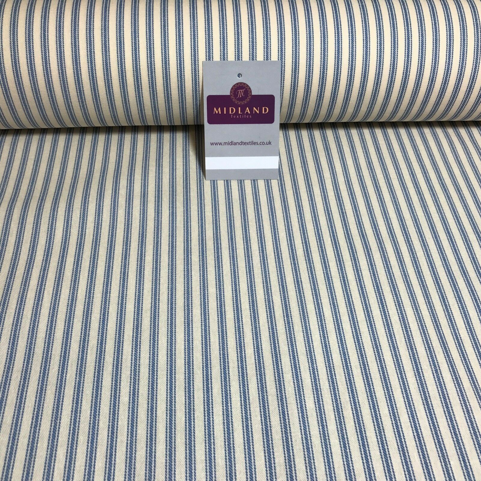 100% Cotton canvas classic Striped Ticking fabric 45" M757
