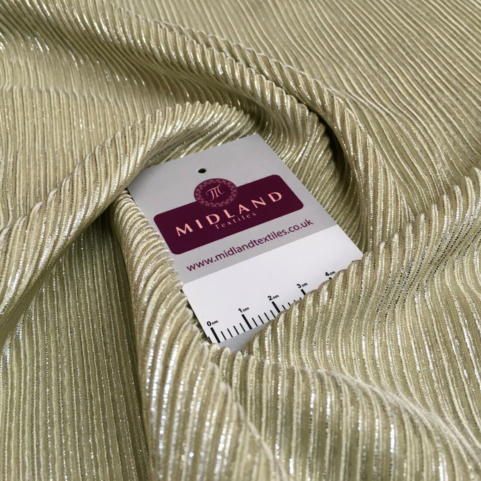 Silver Foil Metallic Pleated Palazzo Crushed Stretch Fabric 150 cm MR1375 Mtex