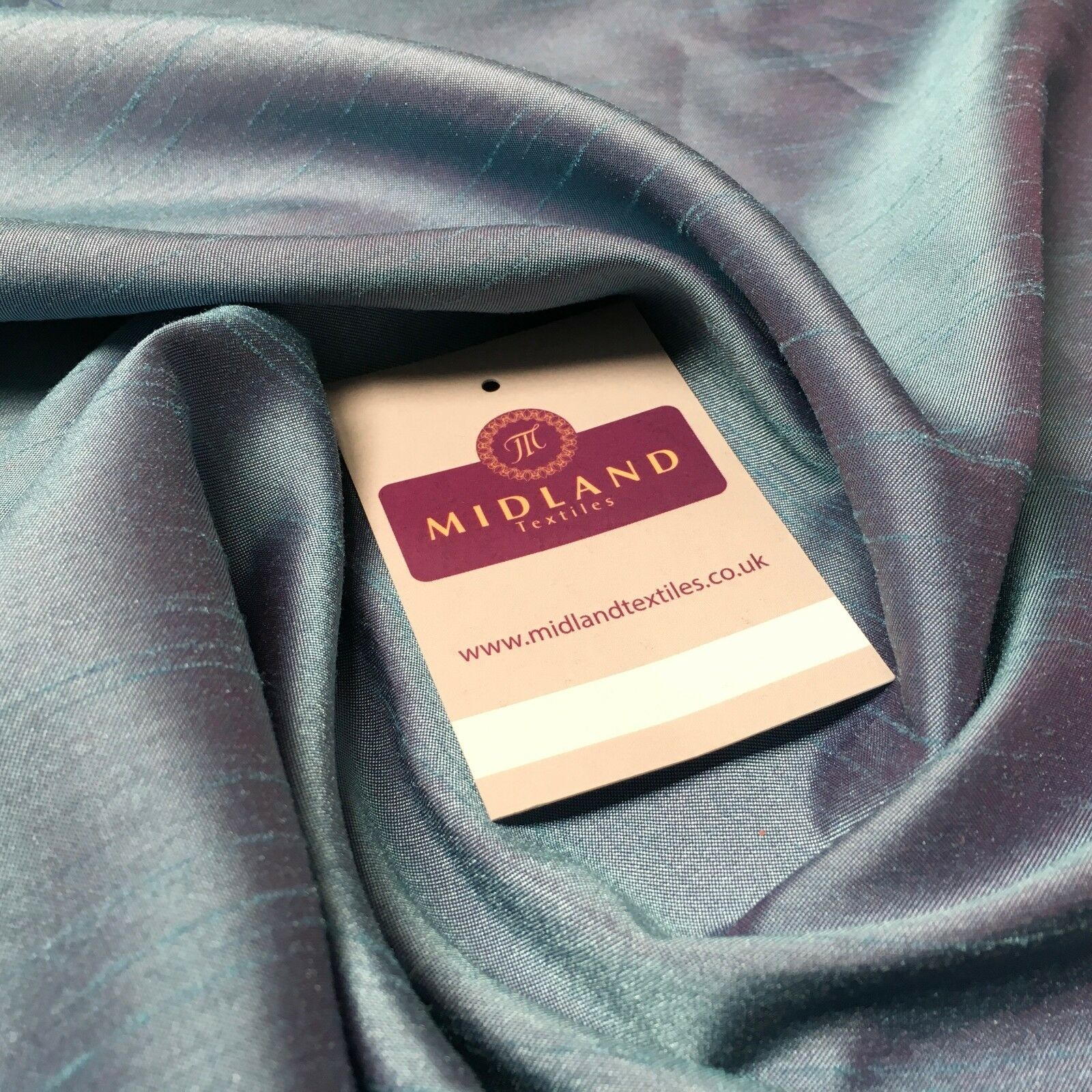 SATIN BACKED FAUX DUPION Shantung RAW SILK 100% POLYESTER FABRIC 44' M299