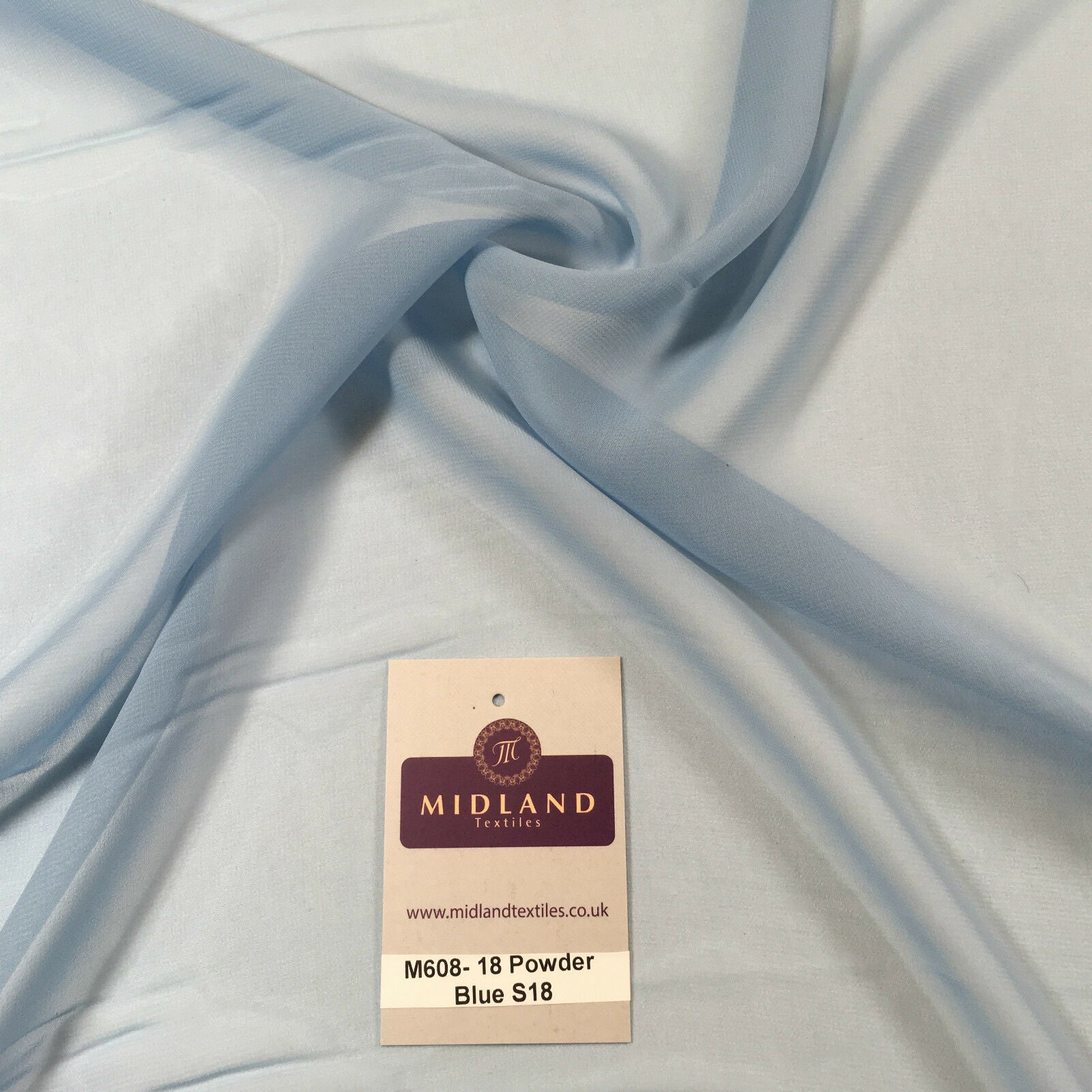 Samples Only of Hi-Multi Caress Chiffon Sheer Fabric Semi-Transparent  M608 Mtex