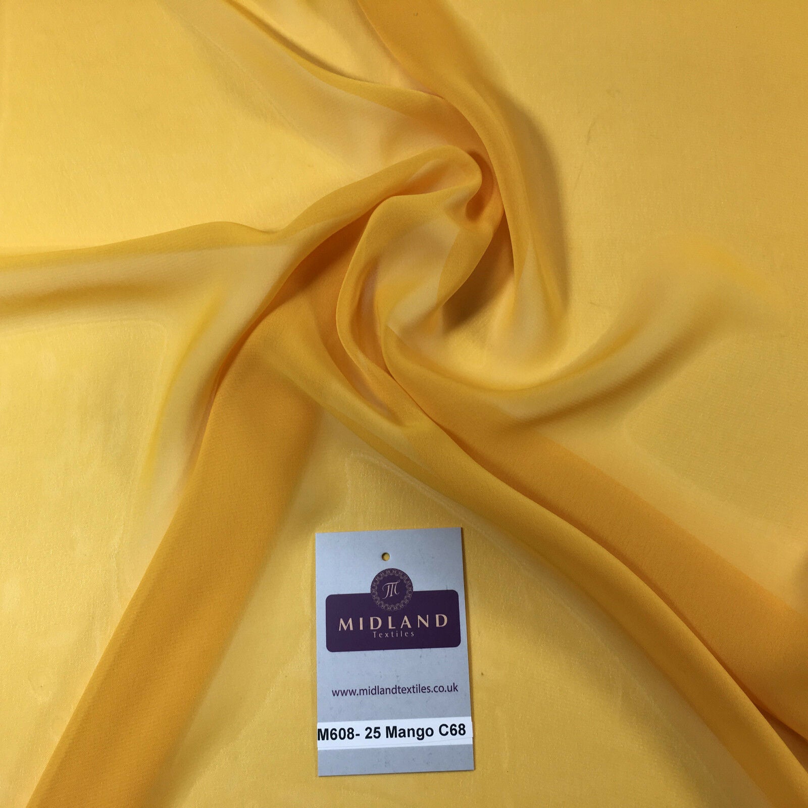 Samples Only of Hi-Multi Caress Chiffon Sheer Fabric Semi-Transparent  M608 Mtex