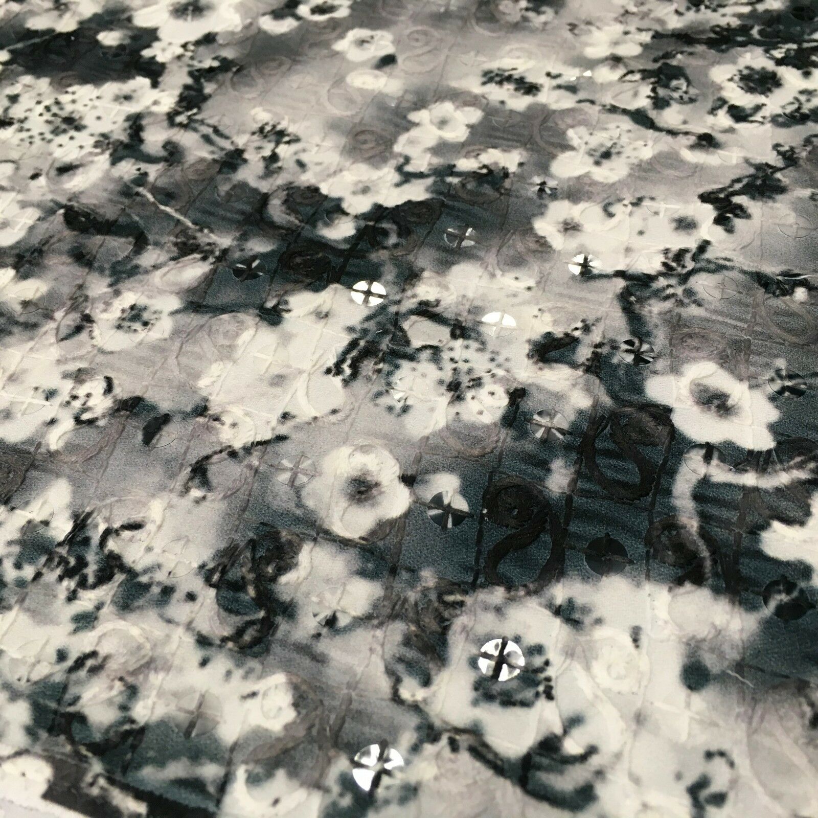 Digital Printed Cotton Border with Sequin Fabric 55' Wide MQ995 Mtex