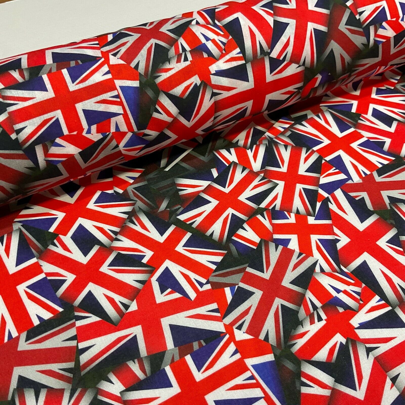 Collage Queen Stamp 100 % cotton Jubilee crafting bunting printed Fabric  M1607