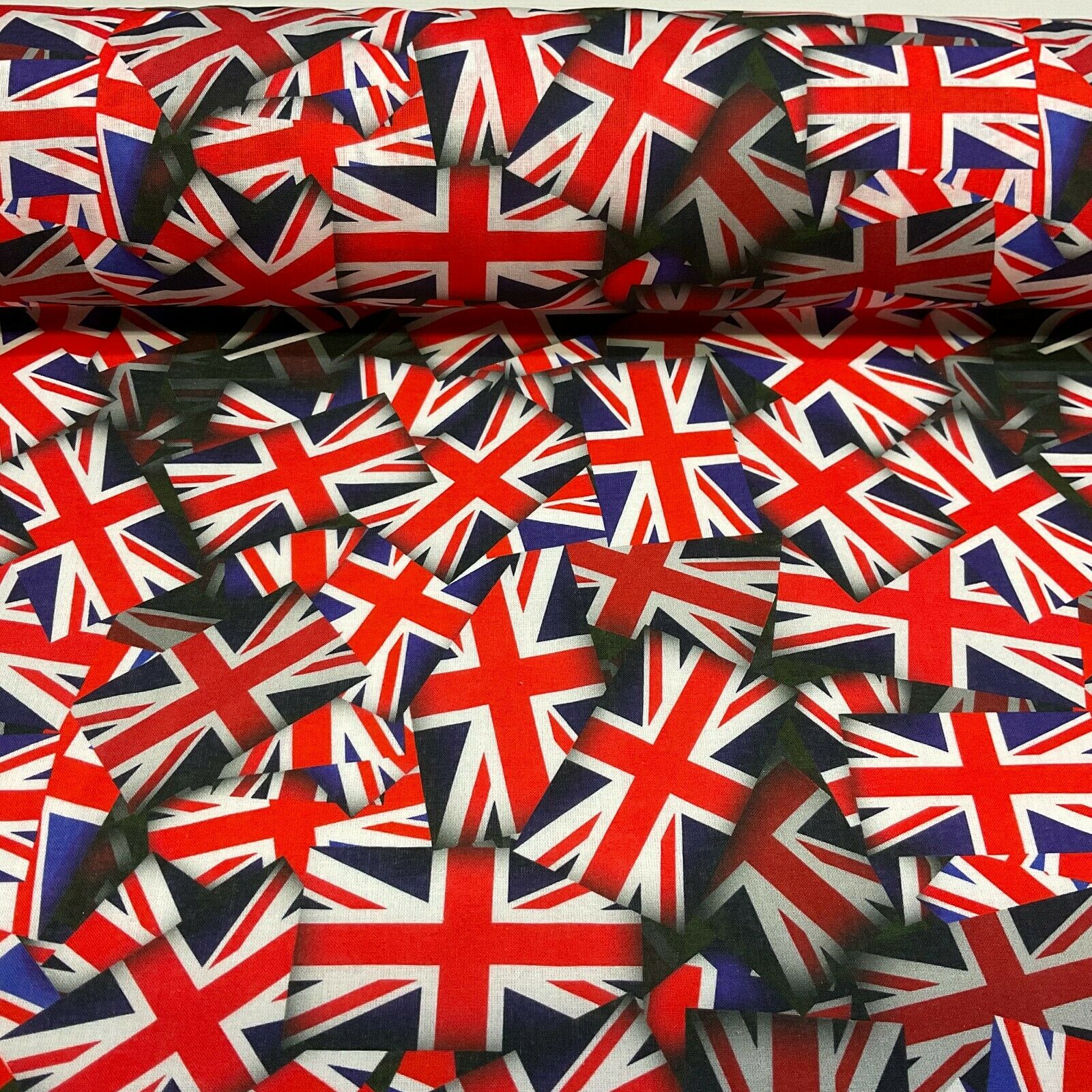 Collage Queen Stamp 100 % cotton Jubilee crafting bunting printed Fabric  M1607