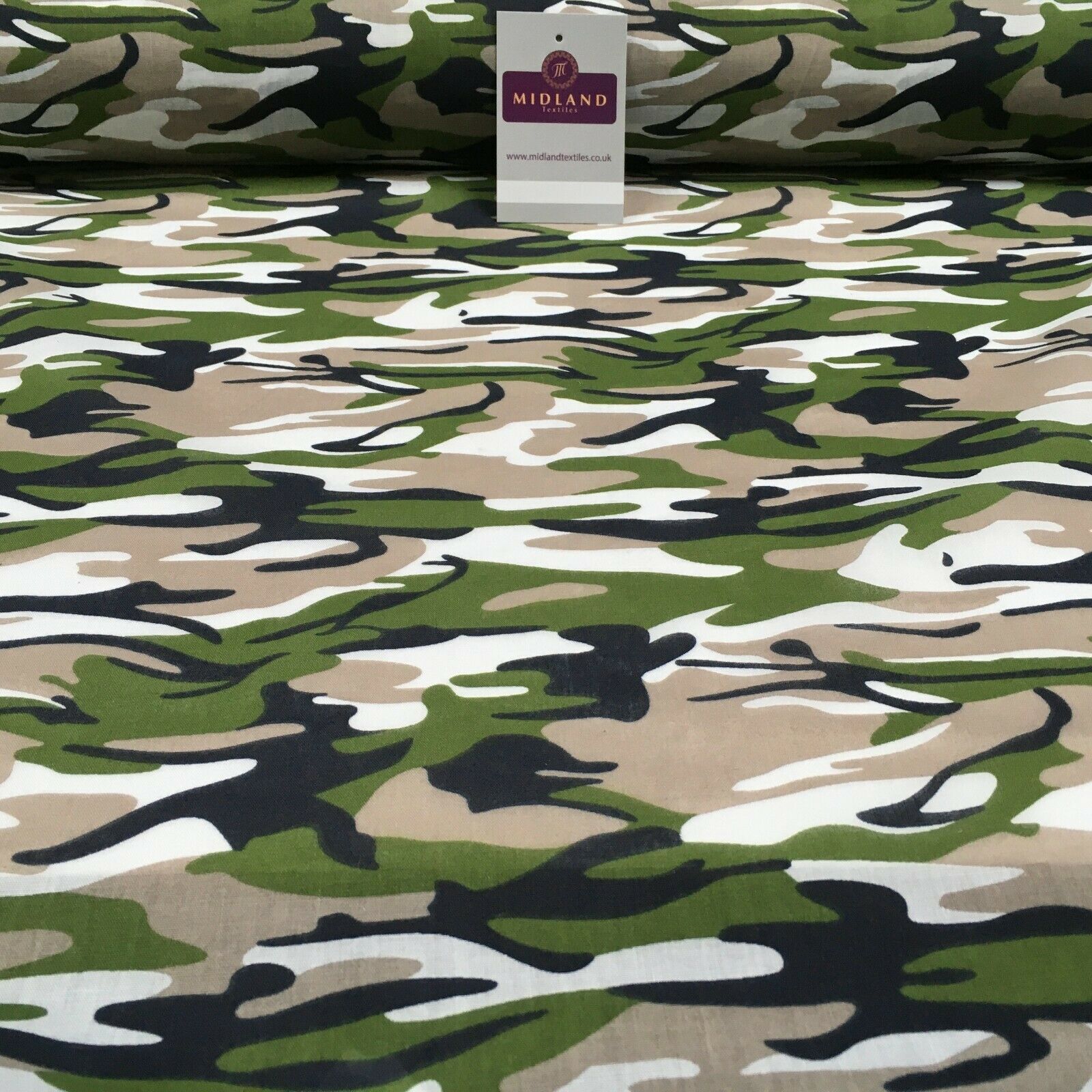 Army Military Camouflage  Polycotton Fabric 110cm Wide MS1352 Mtex