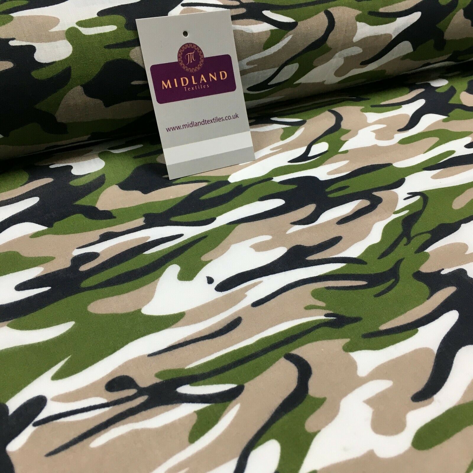 Army Military Camouflage  Polycotton Fabric 110cm Wide MS1352 Mtex