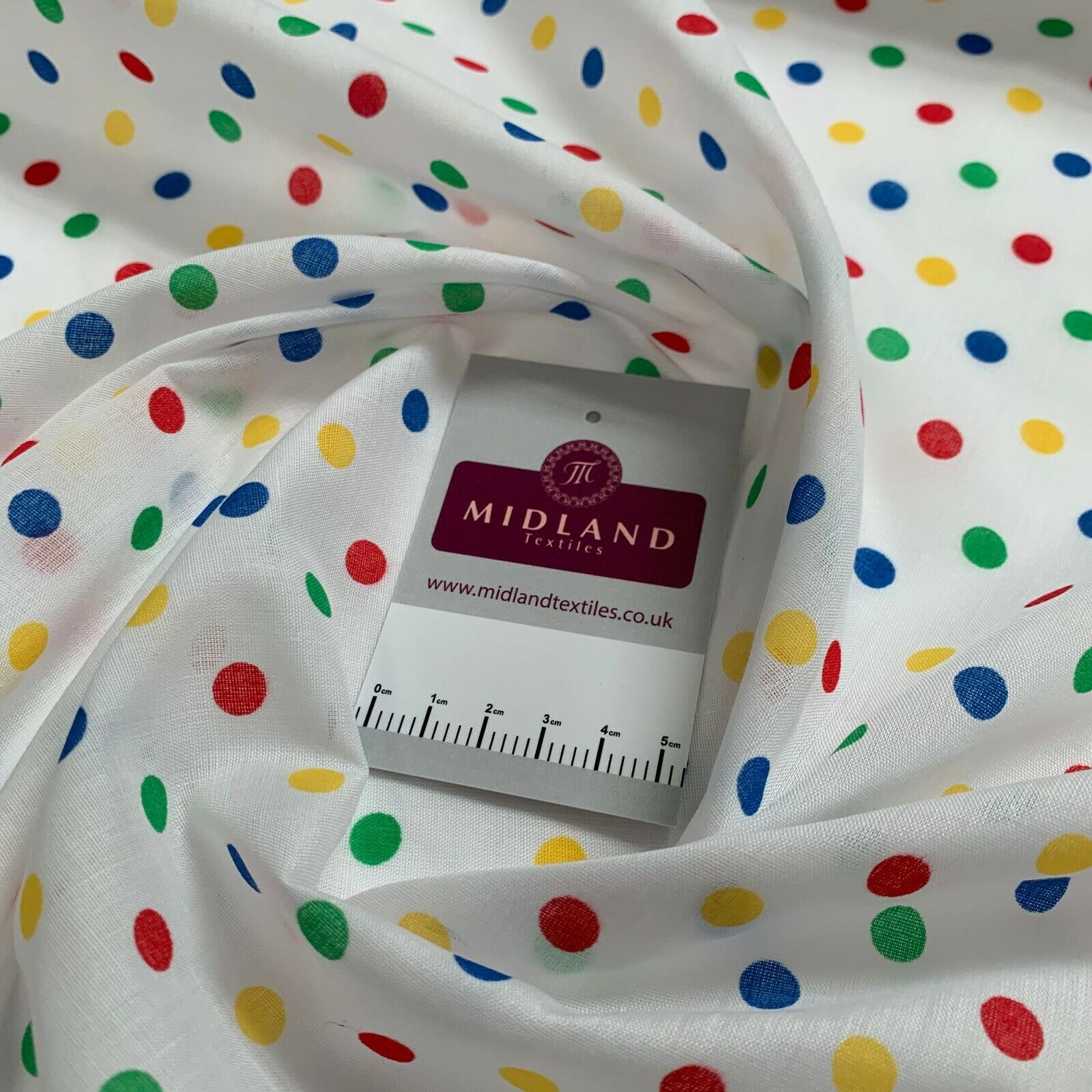 Pea Spot Dot print polycotton Fabric 110cm Wide MS1351 Mtex Mask Fabric