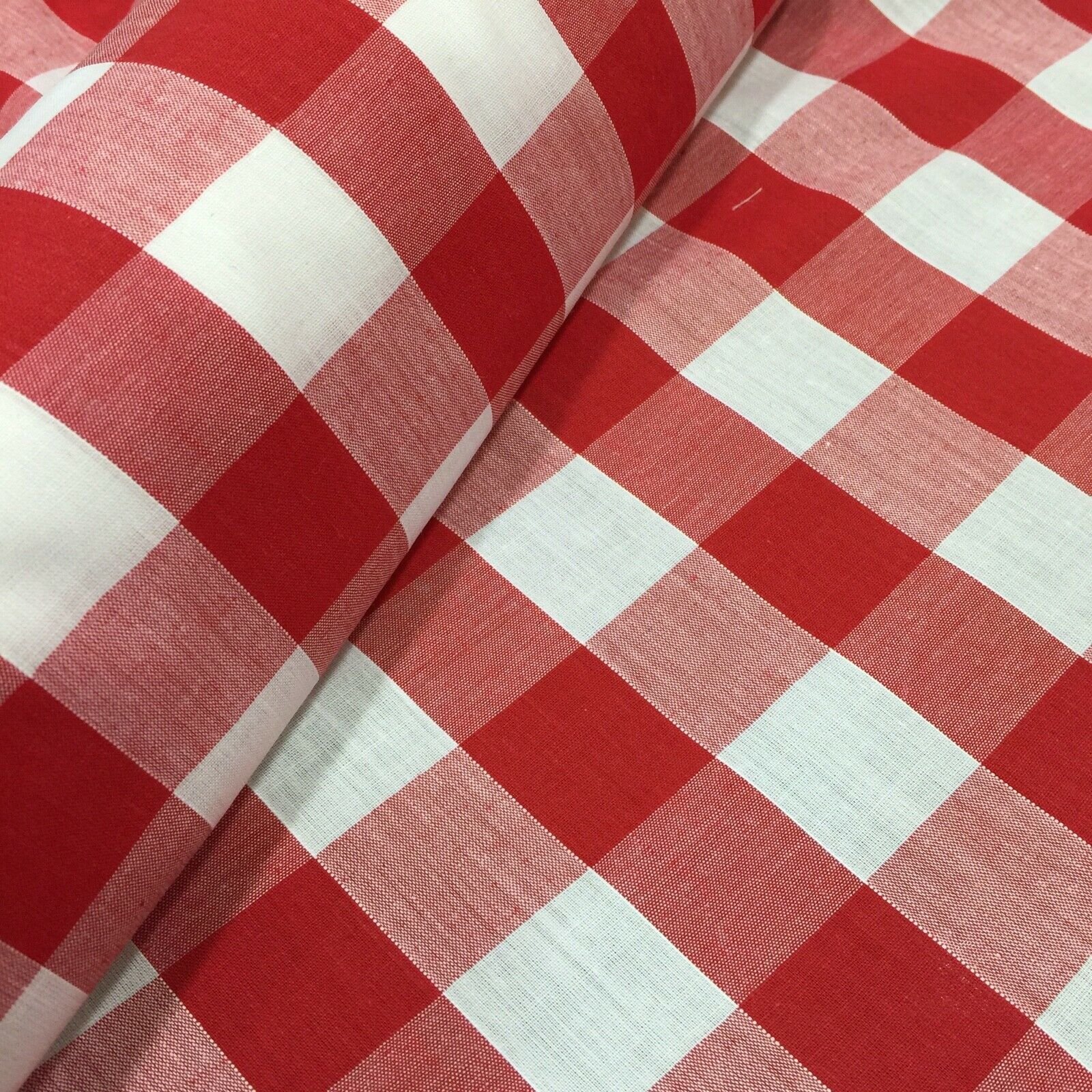 Timeless 1-inch Gingham Check Polycotton Fabric - 44' Wide - M31 Mtex